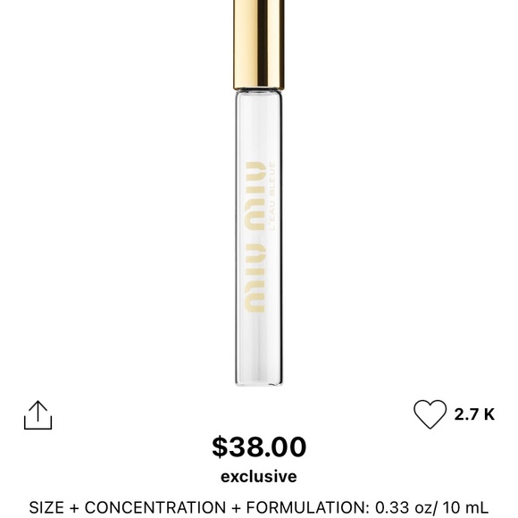 BNIB Miu Miu Bleue 10 ml - Picture 2 of 2